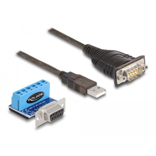 Адаптер Delock USB 2.0 към Serial RS-422/485 Адаптер Delock USB 2.0 към Serial RS-422/485