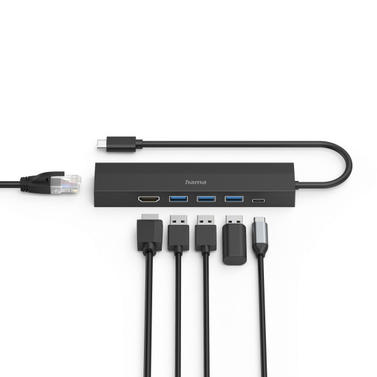 Hama USB-C Hub, Multiport, 6 Ports, 200144 Hama USB-C Hub, Multiport, 6 Ports, 200144