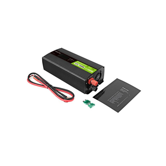 Инвертор GREEN CELL, 12/220V, DC/AC, 500W/1000W INVGC12P500LCD LCD, Чиста синусоида Инвертор GREEN CELL, 12/220V, DC/AC, 500W/1000W INVGC12P500LCD LCD, Чиста синусоида