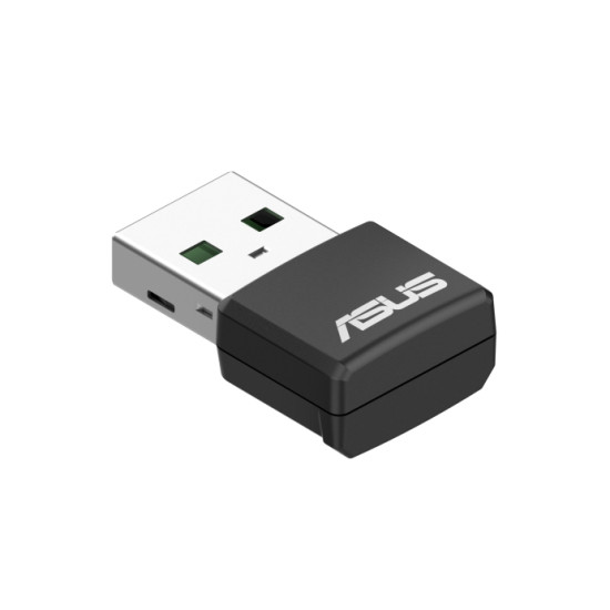 Безжичен адаптер ASUS USB-AX55 Nano AX1800 WiFi 6 802.11ax, USB 2.0 Безжичен адаптер ASUS USB-AX55 Nano AX1800 WiFi 6 802.11ax, USB 2.0
