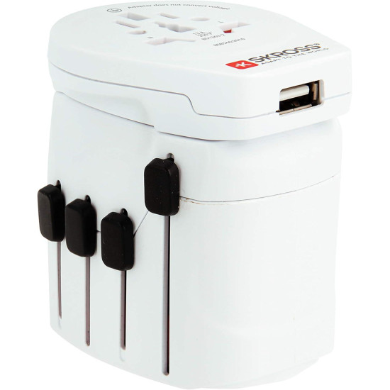 Адаптер SKROSS PRO USB, 1.302539, World, Бял