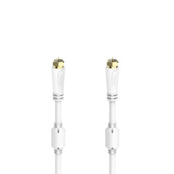 Hama SAT Connection Cable, F-Plug - F-Plug, Gold-Plated, 1.5 m, 100 dB, 205251