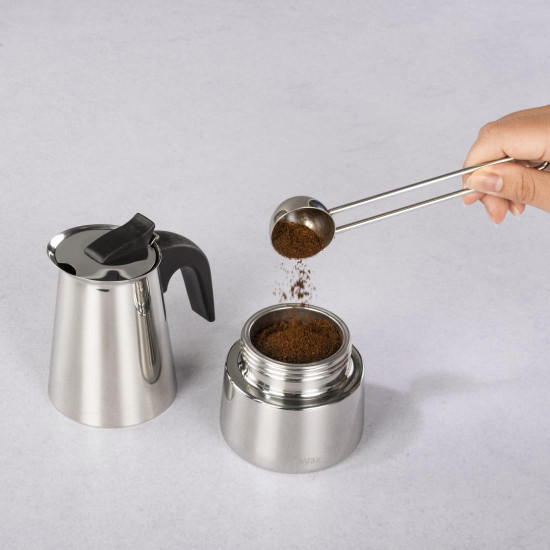 Xavax Stainless Steel Espresso Maker for 4 Cups, 111274 Xavax Stainless Steel Espresso Maker for 4 Cups, 111274