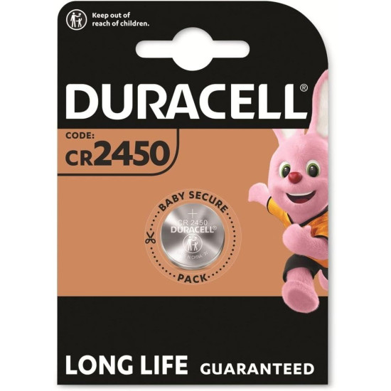 Бутонна батерия литиева DURACELL CR2450, 3V, 1 бр. в блистер, цена за 1 бр. Бутонна батерия литиева DURACELL CR2450, 3V, 1 бр. в блистер, цена за 1 бр.