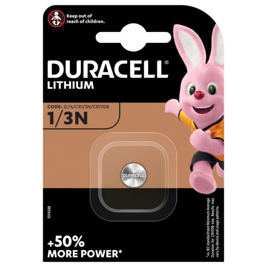 Литиева батерия CR-1/3N 3V за глюкомери и фото DURACELL DL1/3N Литиева батерия CR-1/3N 3V за глюкомери и фото DURACELL DL1/3N
