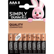 Alkaline batteries LR03 AAA  8pk блистер SIMPLY MN2400   DURACELL