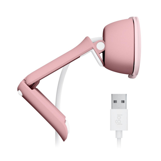 Уеб камера с микрофон Logitech BRIO 100, Full-HD, USB-A, Розова Уеб камера с микрофон Logitech BRIO 100, Full-HD, USB-A, Розова
