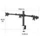 Hama Monitor Holder, 3 Monitors, Swivel/Tilt, 13 Hama Monitor Holder, 3 Monitors, Swivel/Tilt, 13