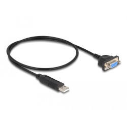 Delock USB 2.0 to serial RS-232 adapter D-Sub 9 female with compact connector housing 50 cm FTDI Delock USB 2.0 to serial RS-232 adapter D-Sub 9 female with compact connector housing 50 cm FTDI