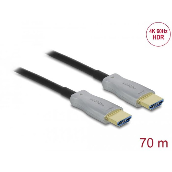 Оптичен кабел Delock, HDMI 4K, 60 Hz, 70 m Оптичен кабел Delock, HDMI 4K, 60 Hz, 70 m