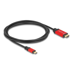 Cable Delock USB-C - HDMI, 2m, Red Cable Delock USB-C - HDMI, 2m, Red