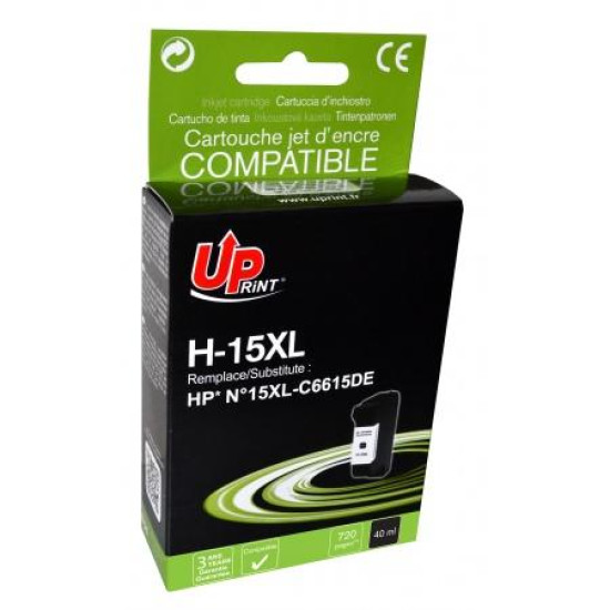 Мастилница UPRINT C6615DE HP, Черен Мастилница UPRINT C6615DE HP, Черен