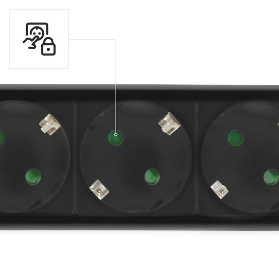 Hama Power Strip, 6-Way, Overvoltage Protection, Switch, 1.4 m, black, 223153 Hama Power Strip, 6-Way, Overvoltage Protection, Switch, 1.4 m, black, 223153