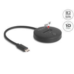 Delock M.2 Docking Station for M.2 NVMe / SATA SSD with USB 10 Gbps USB-C
