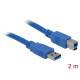 Кабел Delock USB-A - USB-B, 2m Кабел Delock USB-A - USB-B, 2m