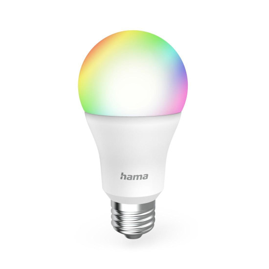 HAMA Димираща смарт крушка RGBW WiFi-LED, E27, 9W, Matter, 176640 HAMA Димираща смарт крушка RGBW WiFi-LED, E27, 9W, Matter, 176640