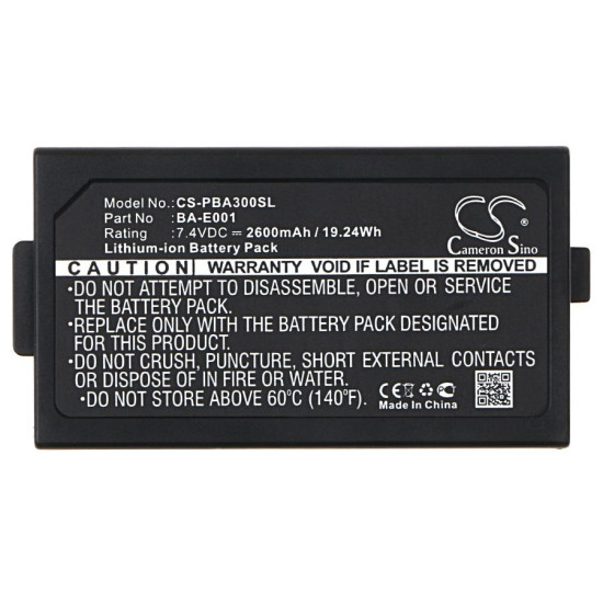 Батерия за портативен принтер BROTHER PT-E300 PT-E500 PJ7 LiIon 7,4V 2600mAh CAMERON SINO Батерия за портативен принтер BROTHER PT-E300 PT-E500 PJ7 LiIon 7,4V 2600mAh CAMERON SINO
