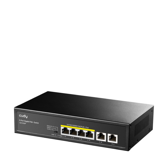 Суич Cudy GS1006P, 6 x портов 10/100/1000Mbps PoE, 65W Суич Cudy GS1006P, 6 x портов 10/100/1000Mbps PoE, 65W