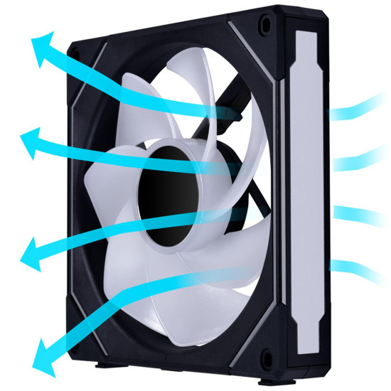 Вентилатор Lian-Li UNI SL-INF Reverse Blade, 140 ARGB PWM, Черен Вентилатор Lian-Li UNI SL-INF Reverse Blade, 140 ARGB PWM, Черен