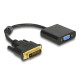 Адаптер DeLock, DVI-D 24+1 мъжко - VGA женско, Черен Адаптер DeLock, DVI-D 24+1 мъжко - VGA женско, Черен