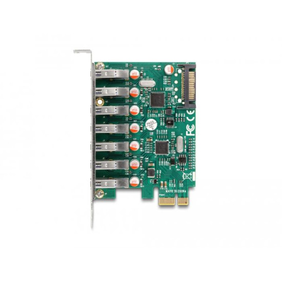 Карта PCI Express x4 Delock към 7 x external USB 5 Gbps Type-A Карта PCI Express x4 Delock към 7 x external USB 5 Gbps Type-A
