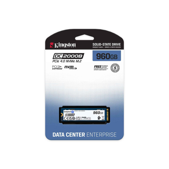 SSD KINGSTON DC2000B Data Center M.2-2280 PCIe 4.0 NVMe 960GB SSD KINGSTON DC2000B Data Center M.2-2280 PCIe 4.0 NVMe 960GB