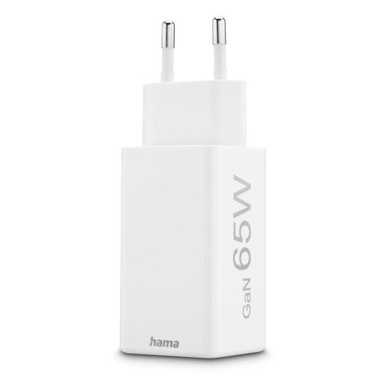 HAMA Бързо зарядно 220V, 65W, GaN, 2x USB-C, PD, 201994 HAMA Бързо зарядно 220V, 65W, GaN, 2x USB-C, PD, 201994