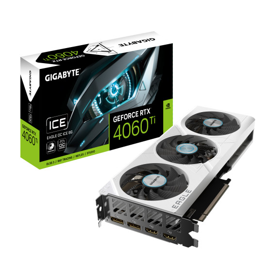 Graphic card GIGABYTE RTX 4060 TI EAGLE OC ICE 8GB GDDR6 Graphic card GIGABYTE RTX 4060 TI EAGLE OC ICE 8GB GDDR6