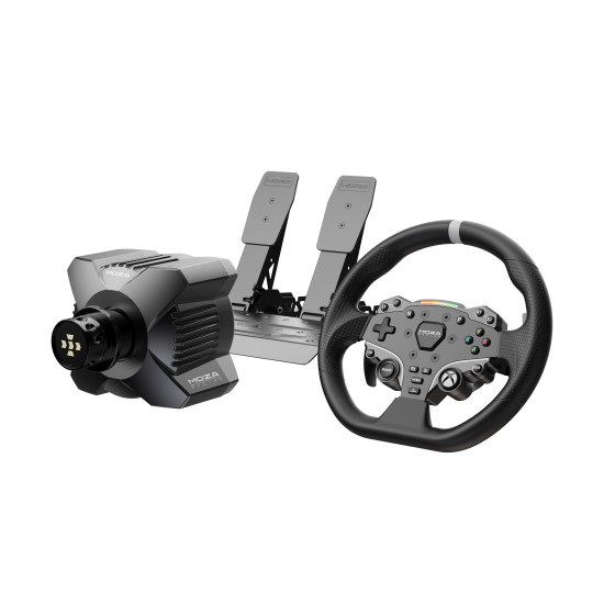 Wheel MOZA R3 Bundle R3 Base + ES Wheel + SR-P Lite Double + R3 Table Clamp for PC and Xbox Wheel MOZA R3 Bundle R3 Base + ES Wheel + SR-P Lite Double + R3 Table Clamp for PC and Xbox