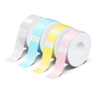 Set of 4 pcs. rolls of adhesive labels for STICK EASY UP21, 4x 180 pcs. , pink, yellow, blue, transparent Set of 4 pcs. rolls of adhesive labels for STICK EASY UP21, 4x 180 pcs. , pink, yellow, blue, transparent