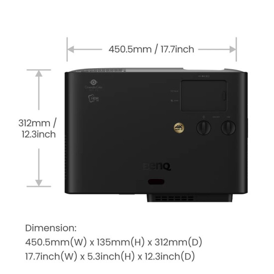 Projector BenQ W4000i, 3200lm, 4K, FILMMAKER MODE