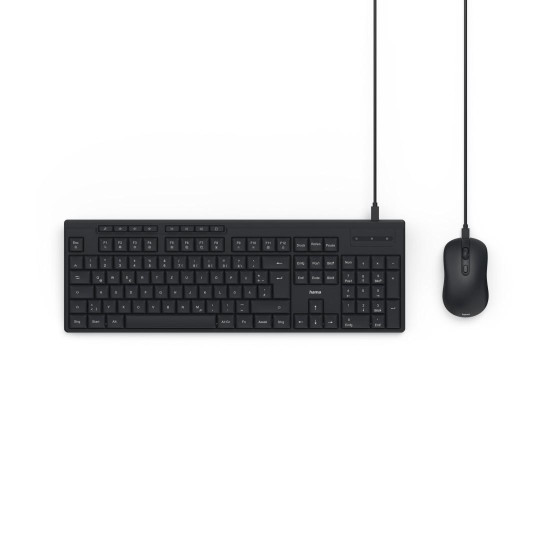 HAMA Жичен комплект клавиатура и мишка CKM-200, USB-A, USB-C HAMA Жичен комплект клавиатура и мишка CKM-200, USB-A, USB-C