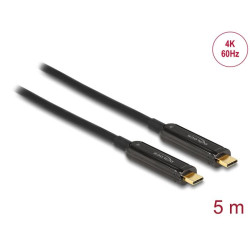 Оптичен видео кабел DeLock, USB-C, 4K 60 Hz, 5m