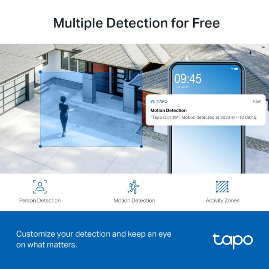 Външна охранителна WiFi камера TP-Link Tapo C510W - 2K Pan/Tilt Външна охранителна WiFi камера TP-Link Tapo C510W - 2K Pan/Tilt