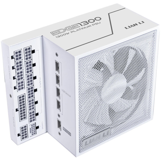 Power Supply Lian Li EDGE EG1300 White 1300W 80+ Platinum PCIe 5.1, ATX 3.1 Power Supply Lian Li EDGE EG1300 White 1300W 80+ Platinum PCIe 5.1, ATX 3.1