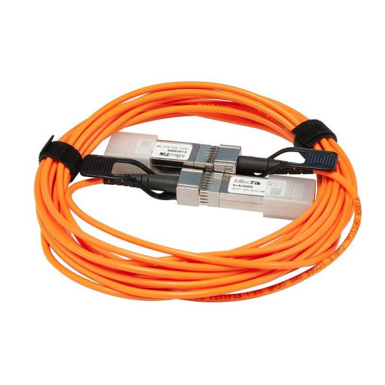 Комуникационен кабел Mikrotik S+AO0005, SFP+direct attach active optics cable, 5m Комуникационен кабел Mikrotik S+AO0005, SFP+direct attach active optics cable, 5m