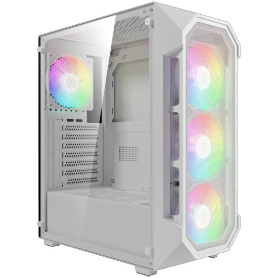 Кутия Gamdias AURA GC1 Elite White - Mesh RGB Кутия Gamdias AURA GC1 Elite White - Mesh RGB