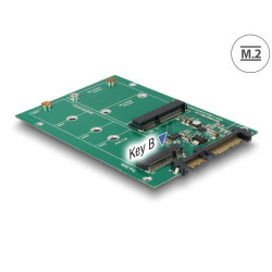 Delock Converter SATA 22 pin > 1 x M.2 + 1 x mSATA