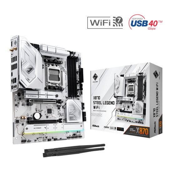 Motherboard ASROCK X870 STEEL LEGEND WIFI,, Socket AM5 Motherboard ASROCK X870 STEEL LEGEND WIFI,, Socket AM5