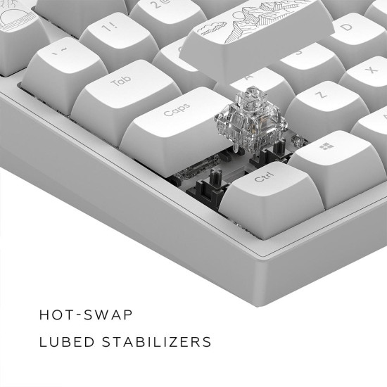 Gaming Mechanical Keyboard Dark Project ALU81A Terra Nostra White RGB Gaming Mechanical Keyboard Dark Project ALU81A Terra Nostra White RGB