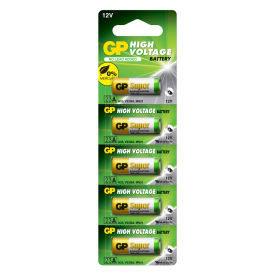 Алкална батерия GP 12 V /5бр./pack цена за 1 бр./ за аларми А23 Алкална батерия GP 12 V /5бр./pack цена за 1 бр./ за аларми А23