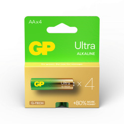 Алкална батерия GP ULTRA LR6 AA /4 бр. в опаковка/ 1.5V GP, GP15AU