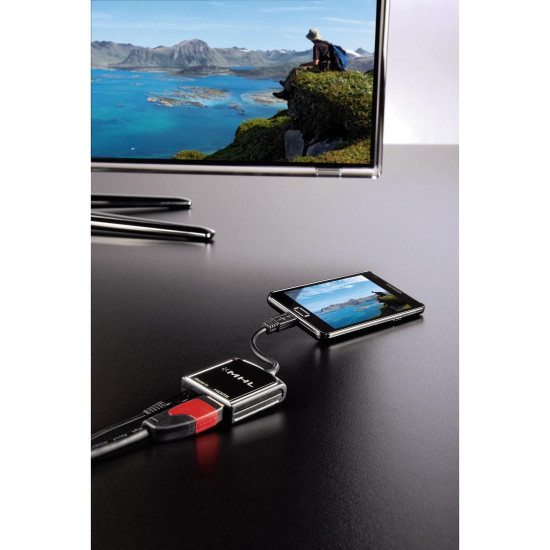 Адаптер HAMA MHL (Mobile High-Definition Link) 54510, Черен Адаптер HAMA MHL (Mobile High-Definition Link) 54510, Черен