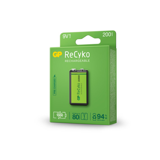 Акумулаторна Батерия GP R22 8.4V 200mAh RECYKO 20R8HN-GB1 NiMH 1бр. в опаковка GP Акумулаторна Батерия GP R22 8.4V 200mAh RECYKO 20R8HN-GB1 NiMH 1бр. в опаковка GP