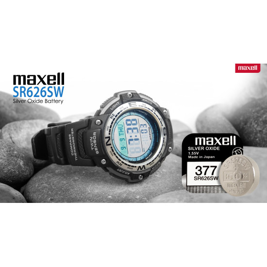 Бутонна батерия сребърна MAXELL SR626 SW /AG4/377/ 1.55V Бутонна батерия сребърна MAXELL SR626 SW /AG4/377/ 1.55V