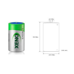Lithium thyonil chlorid battery XENO  R20 19Ah XL205/STD /with cup/