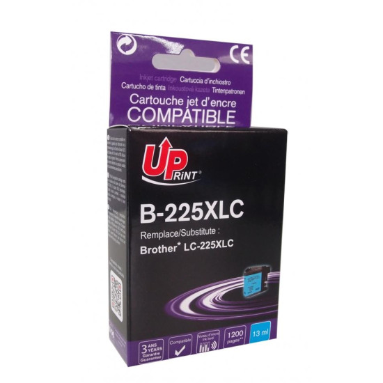 Ink cartridge UPRINT LC225XL BROTHER, Cyan Ink cartridge UPRINT LC225XL BROTHER, Cyan