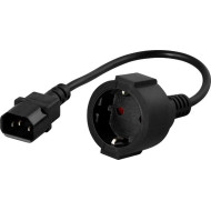 Cable PowerWalker IEC 10A C14/Schuko Converter (20cm)
