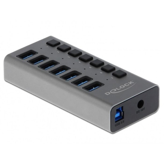 External USB Hub with 7 Ports, DELOCK-63669