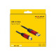 Кабел Delock USB-A мъжко - USB-B мъжко, 2 м, Premium, Екраниран, Черен